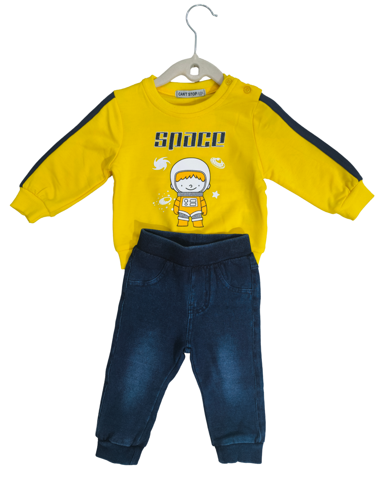 Conjunto Astronauta Amarelo