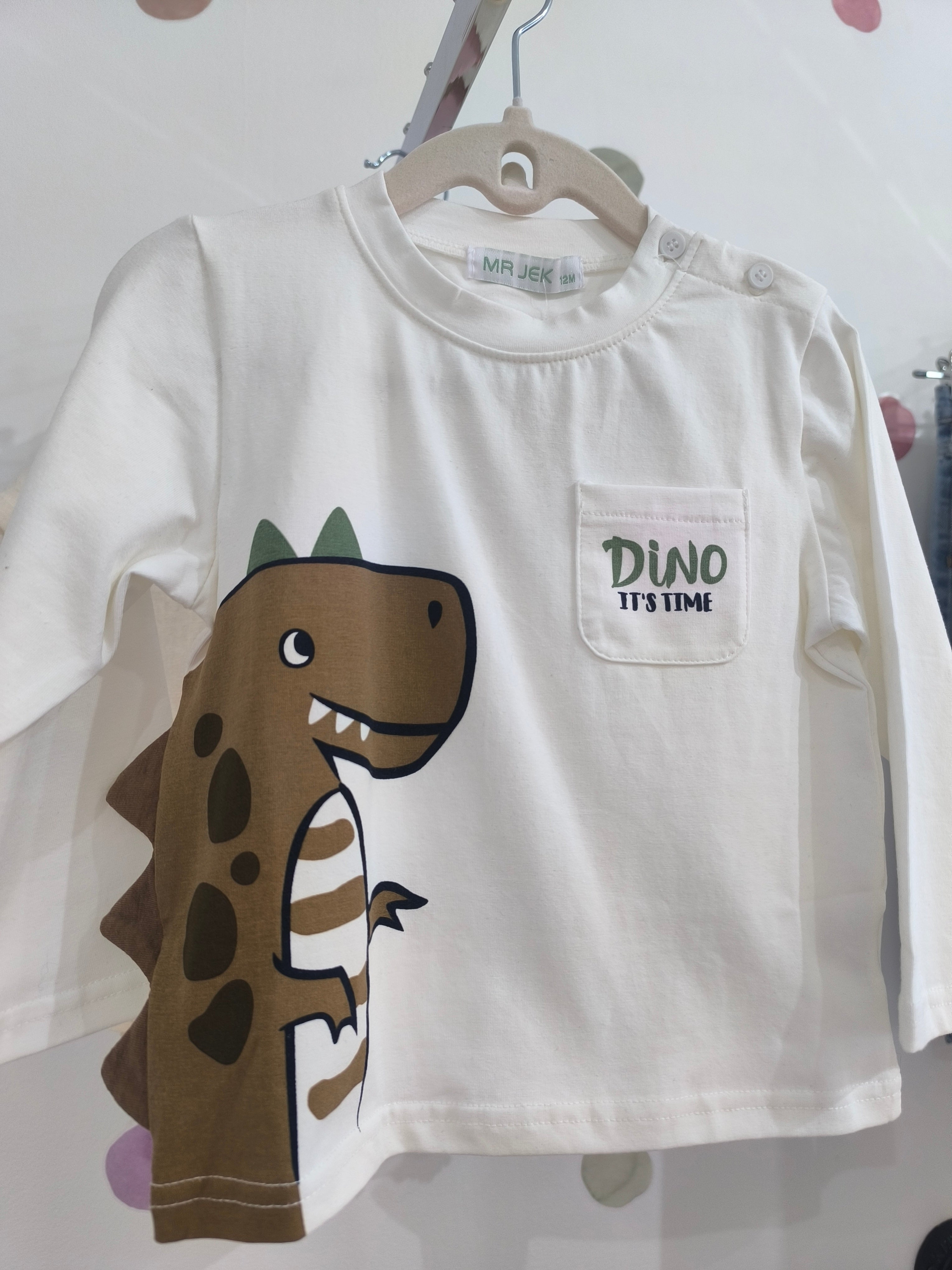 T-shirt Dino Time Branca